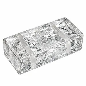 Clear Rock Glass Brick (Hole) – Textured Glass Block